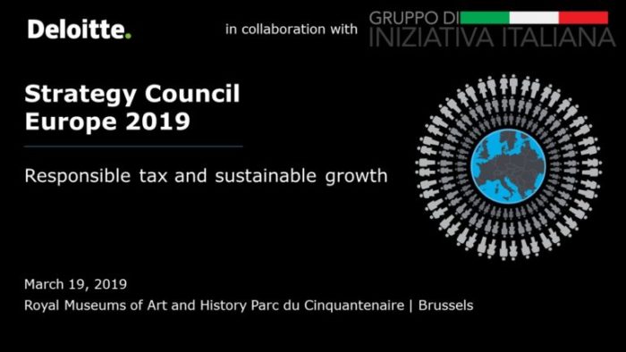 Strategy Council Europe 2019| Responsible Tax and Sustainable Growth