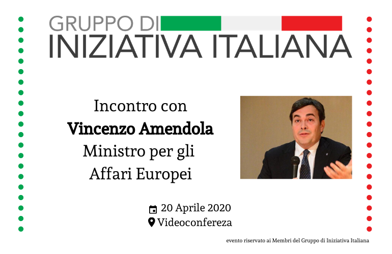 Incontro con Vincenzo Amendola| Ministro per gli Affari Europei