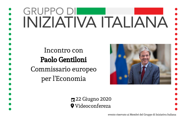 Incontro con Paolo Gentiloni| Commissario europeo per l’Economia