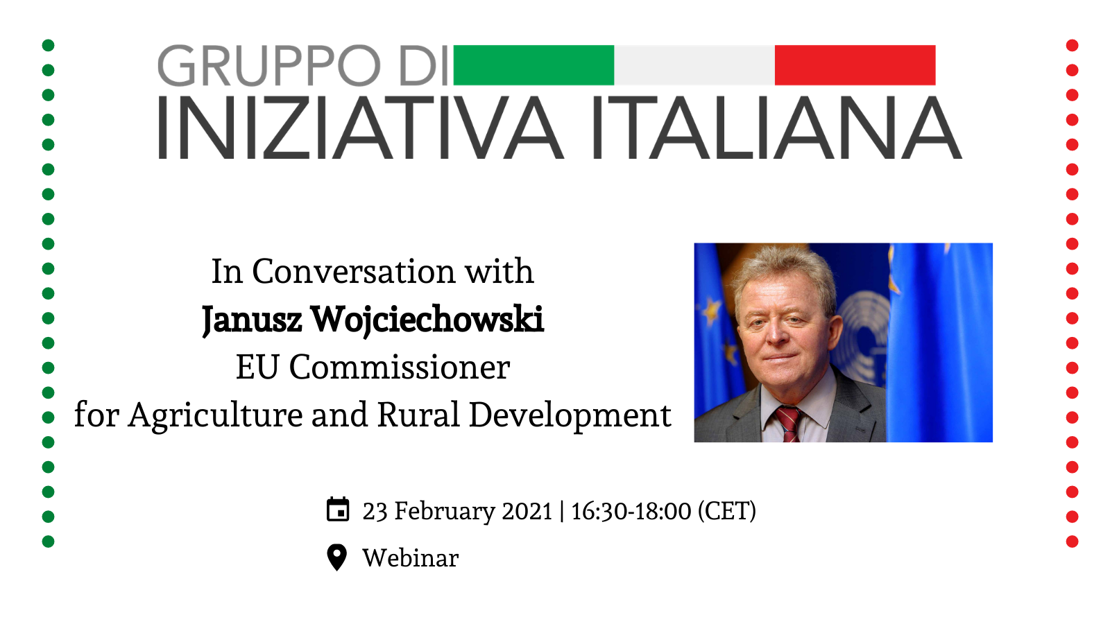 In Conversation with Janusz Wojciechowski| EU Commissioner for Agriculture and Rural Development