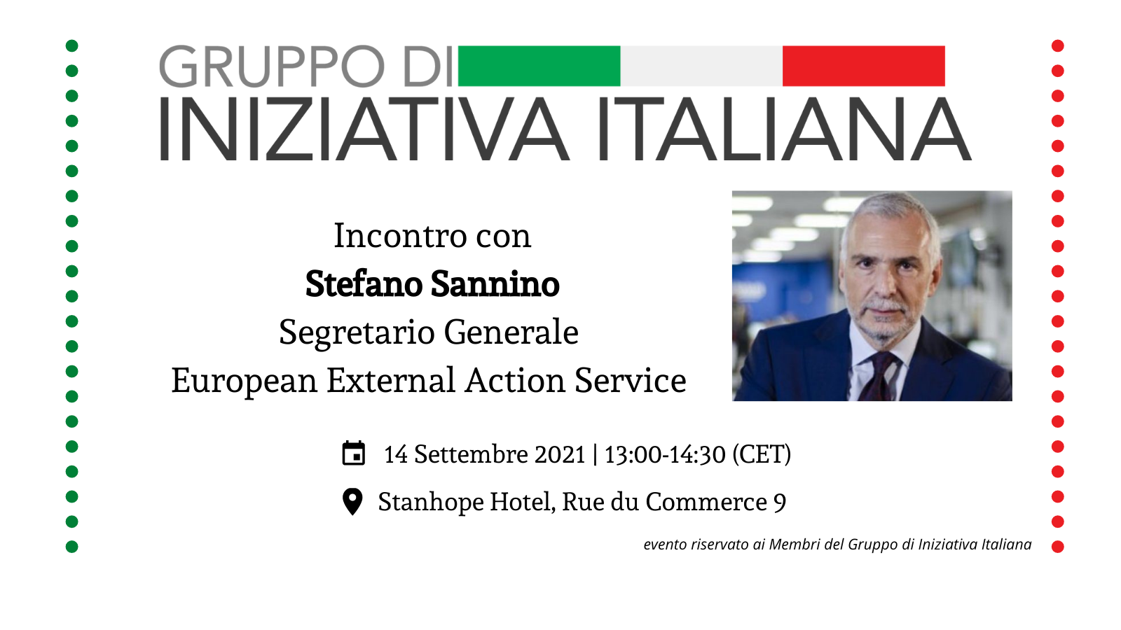 Incontro con Stefano Sannino | Segretario Generale del Servizio Europeo per l’Azione Esterna (EEAS)