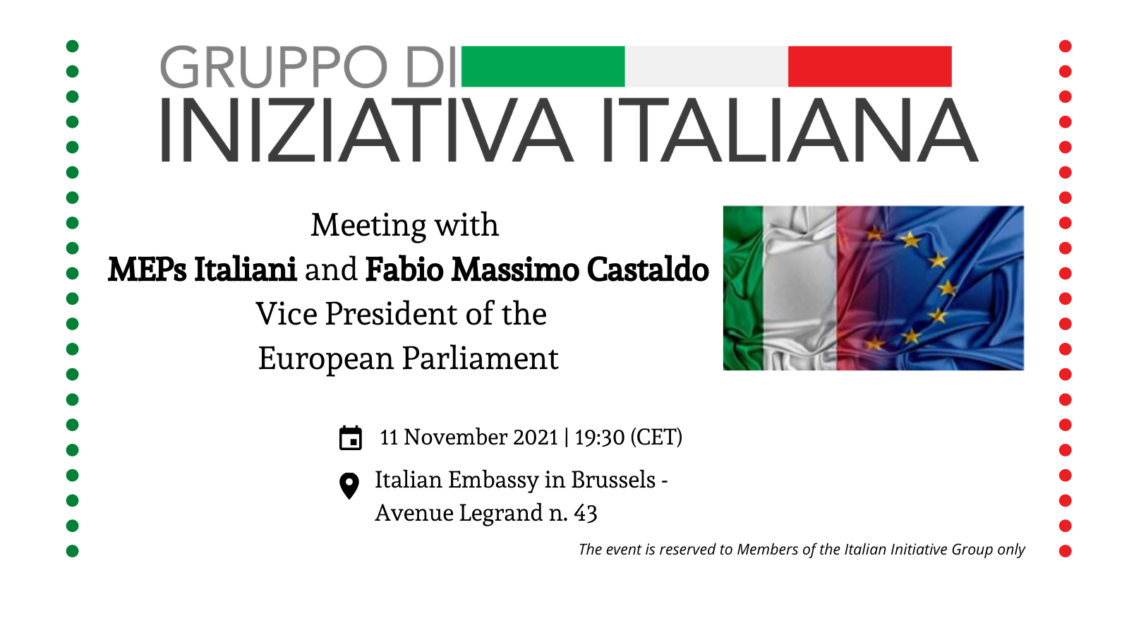 Meeting with Italian MEPs from IX Legislature