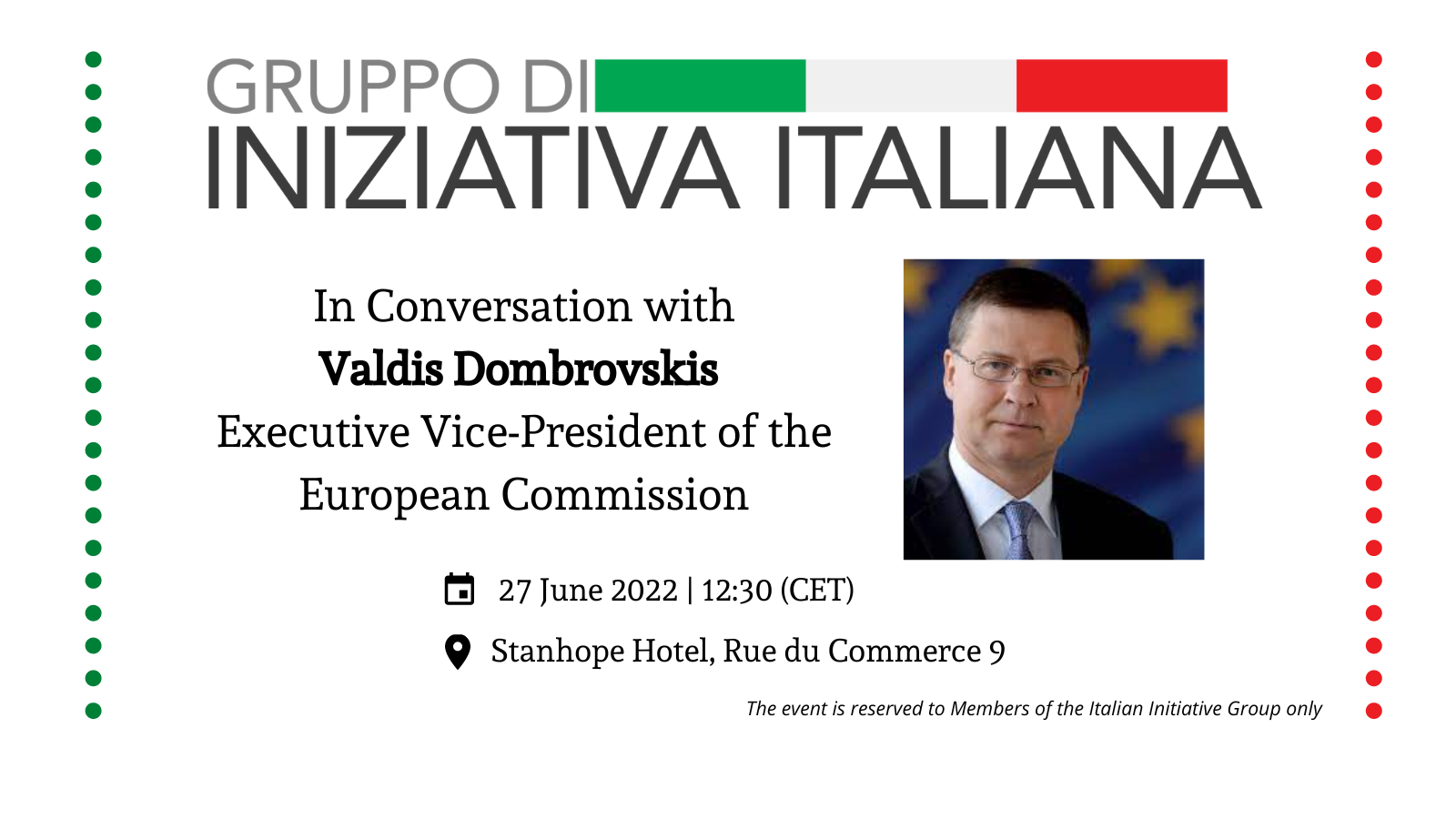 In conversation with Valdis Dombrovskis | Executive Vice-President of the European Commission