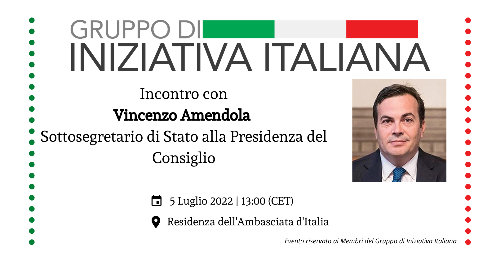 Incontro con Vincenzo Amendola | Sottosegretario di Stato alla Presidenza del Consiglio