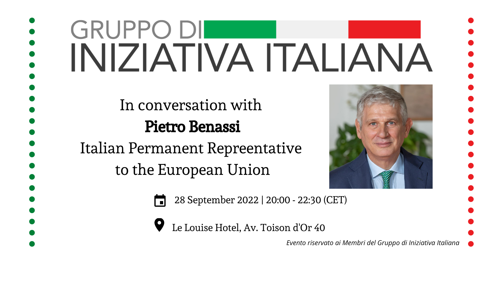 In conversation with Pietro Benassi | Italian Permanent Representative to the European Union