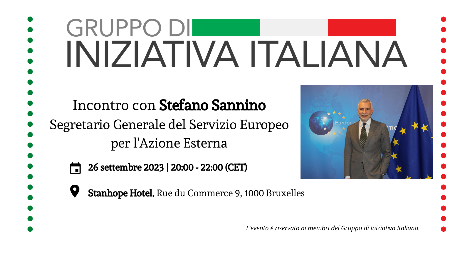 Incontro con Stefano Sannino | Segretario Generale del Servizio europeo per l’Azione Esterna