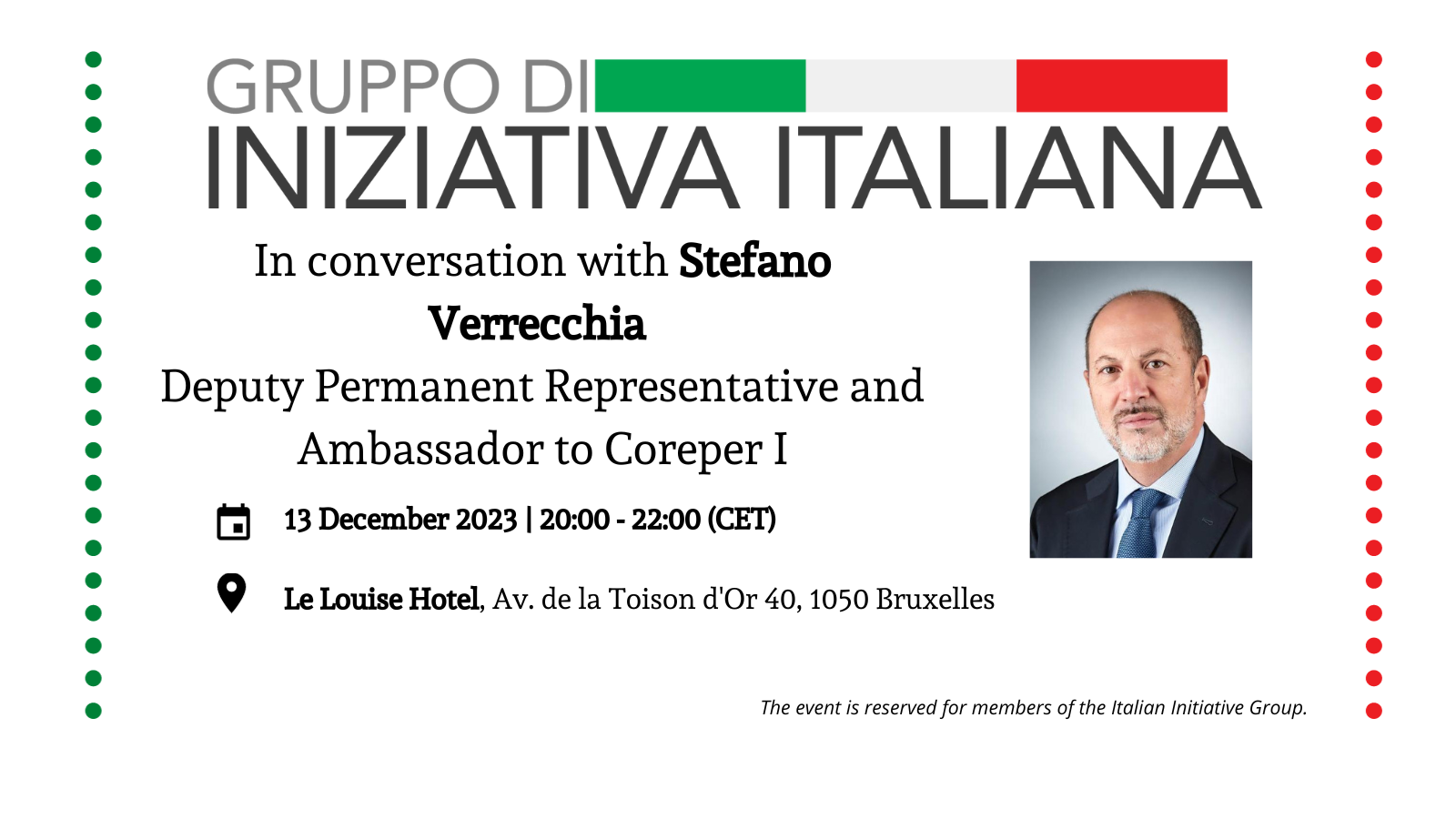 In conversation with Stefano Verrecchia | Deputy Permanent Representative and Ambassador to Coreper I