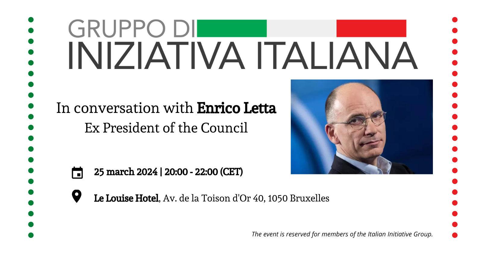 In conversation with Enrico Letta | Ex President of the Council