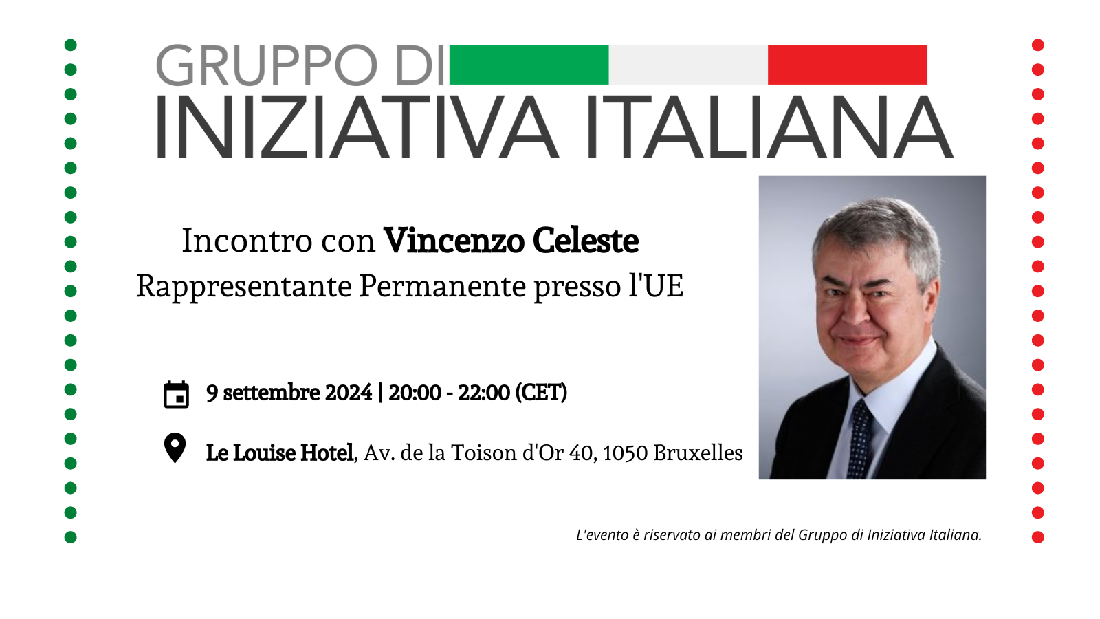 Incontro con Vincenzo Celeste | Rappresentante Permanente presso l’UE