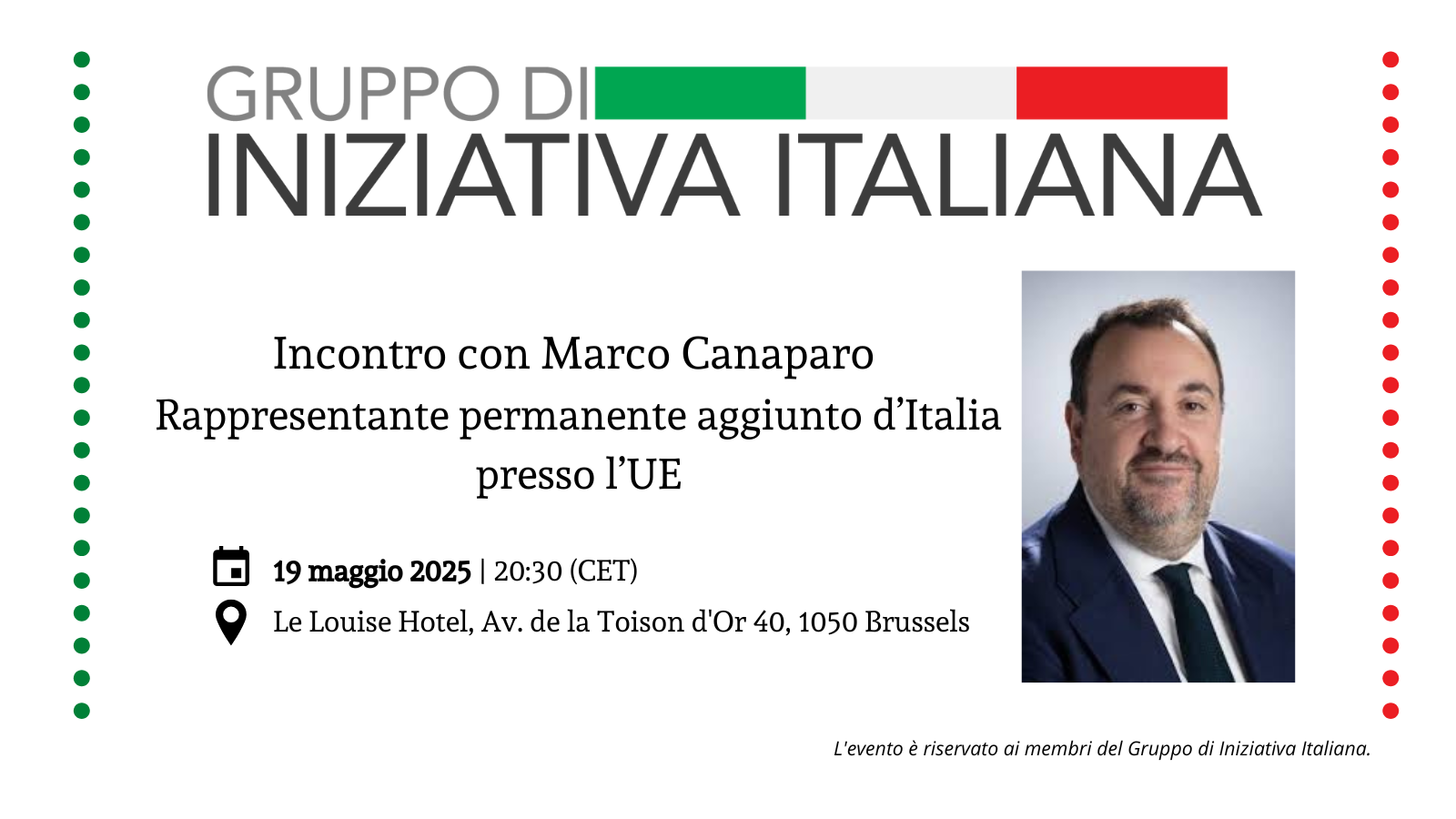 Incontro con Marco Canaparo | Rappresentante permanente aggiunto d’Italia presso l’UE