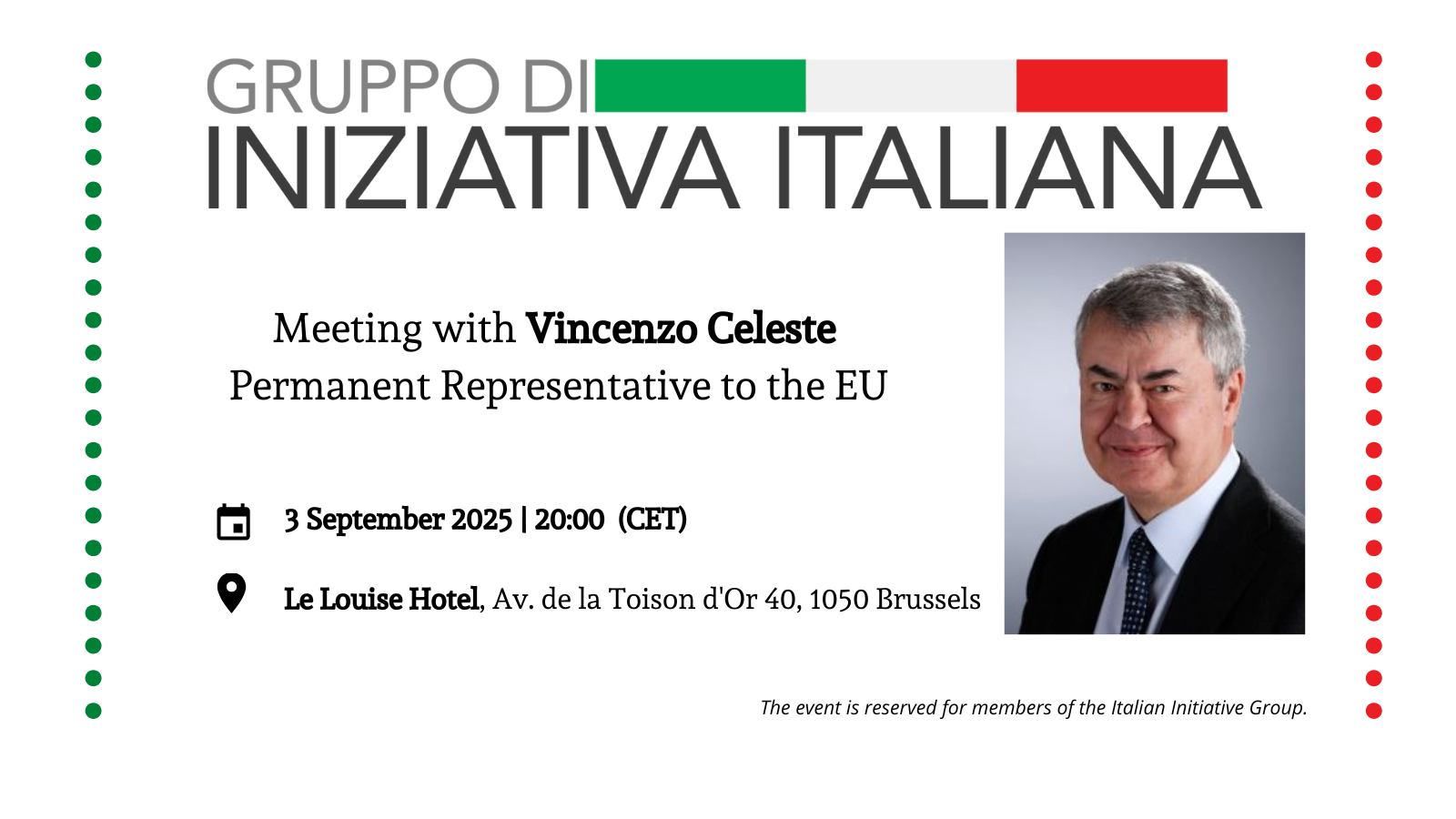 Meeting with Vincenzo Celeste | Deputy Permanent to the EU