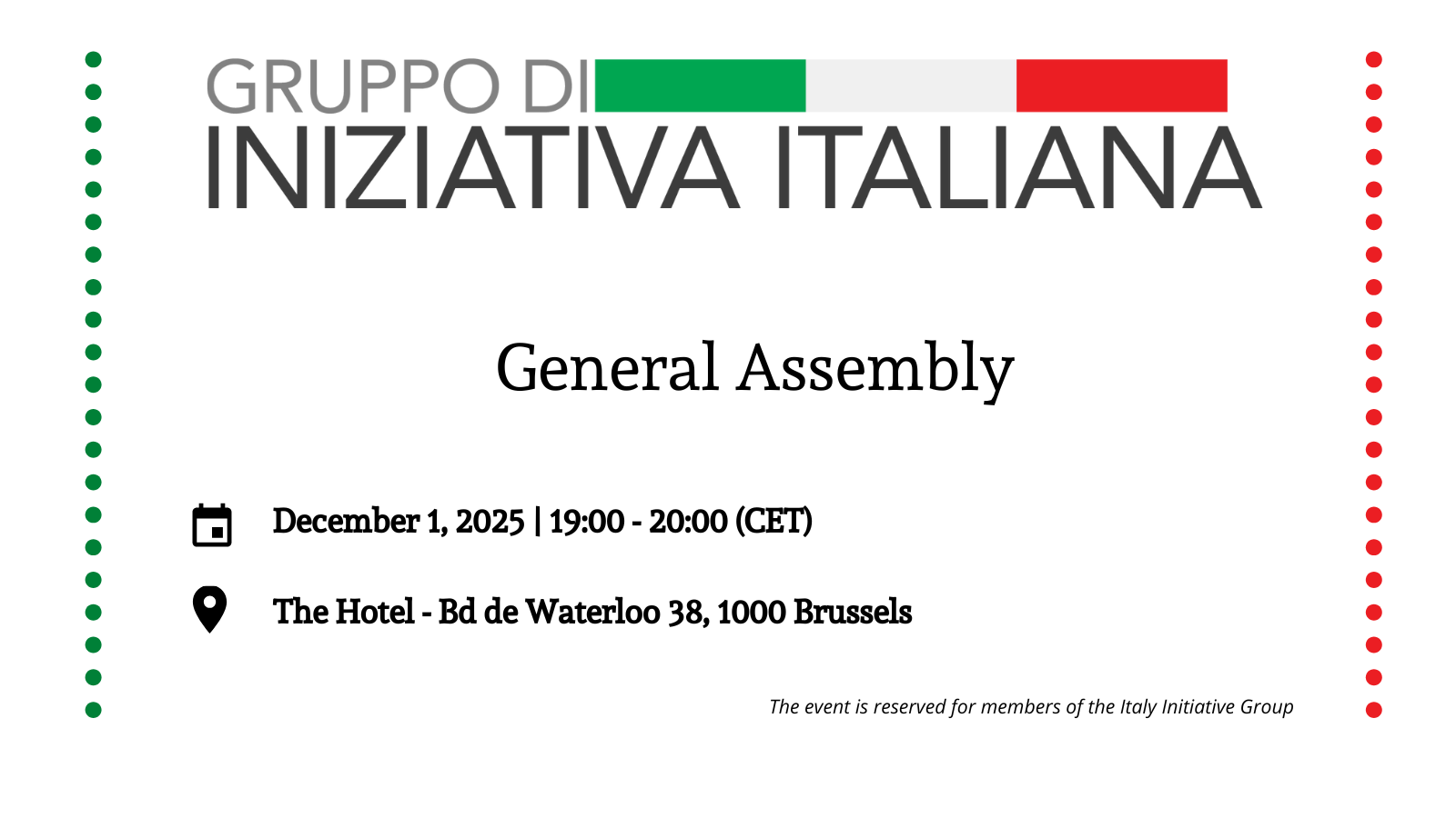 General Assembly of the Italian Initiative Group